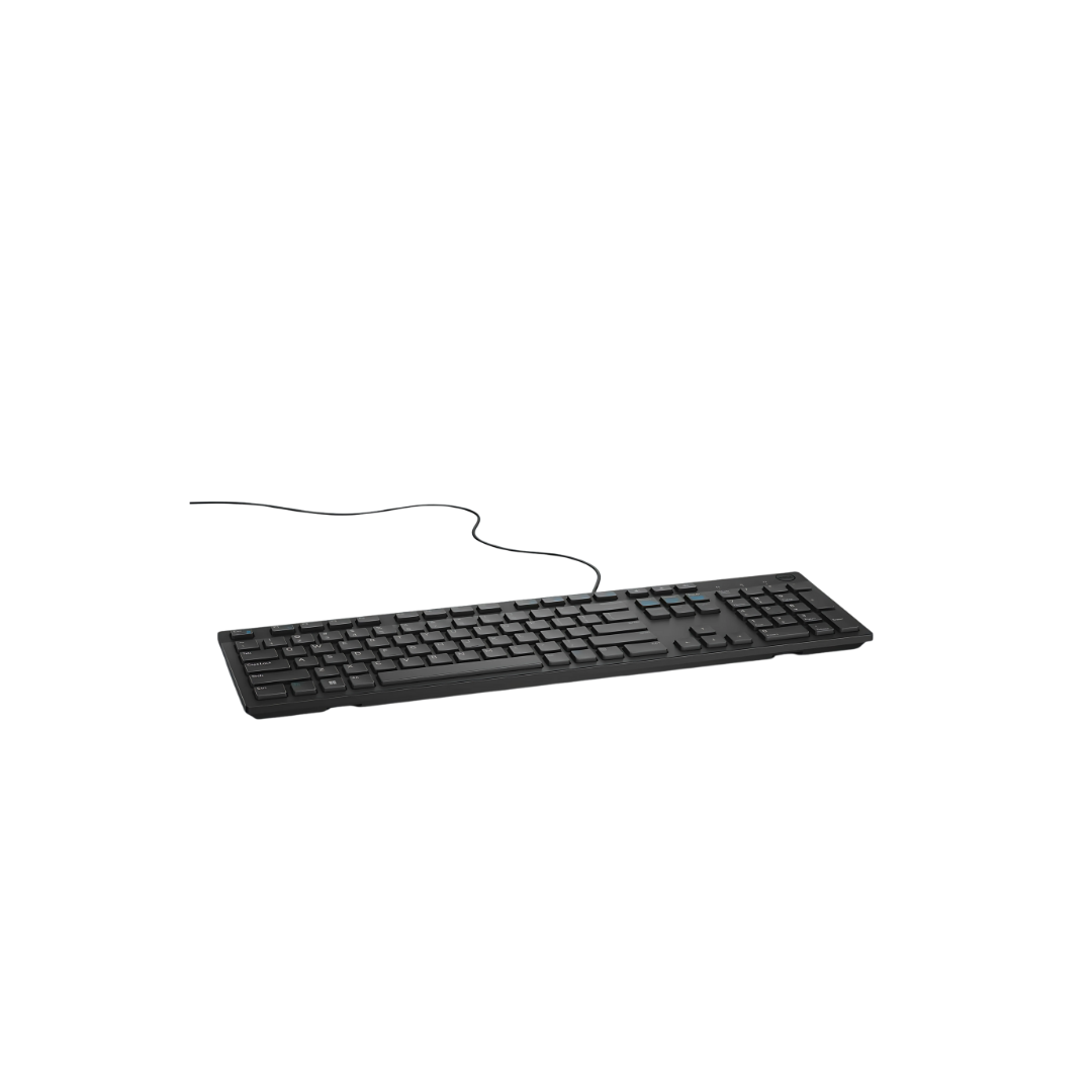 Dell Wired Multimedia Keyboard - KB216 - Full-Size USB Keyboard, Chiclet Keys, Spill-Resistant, Multimedia Hot Keys, Black