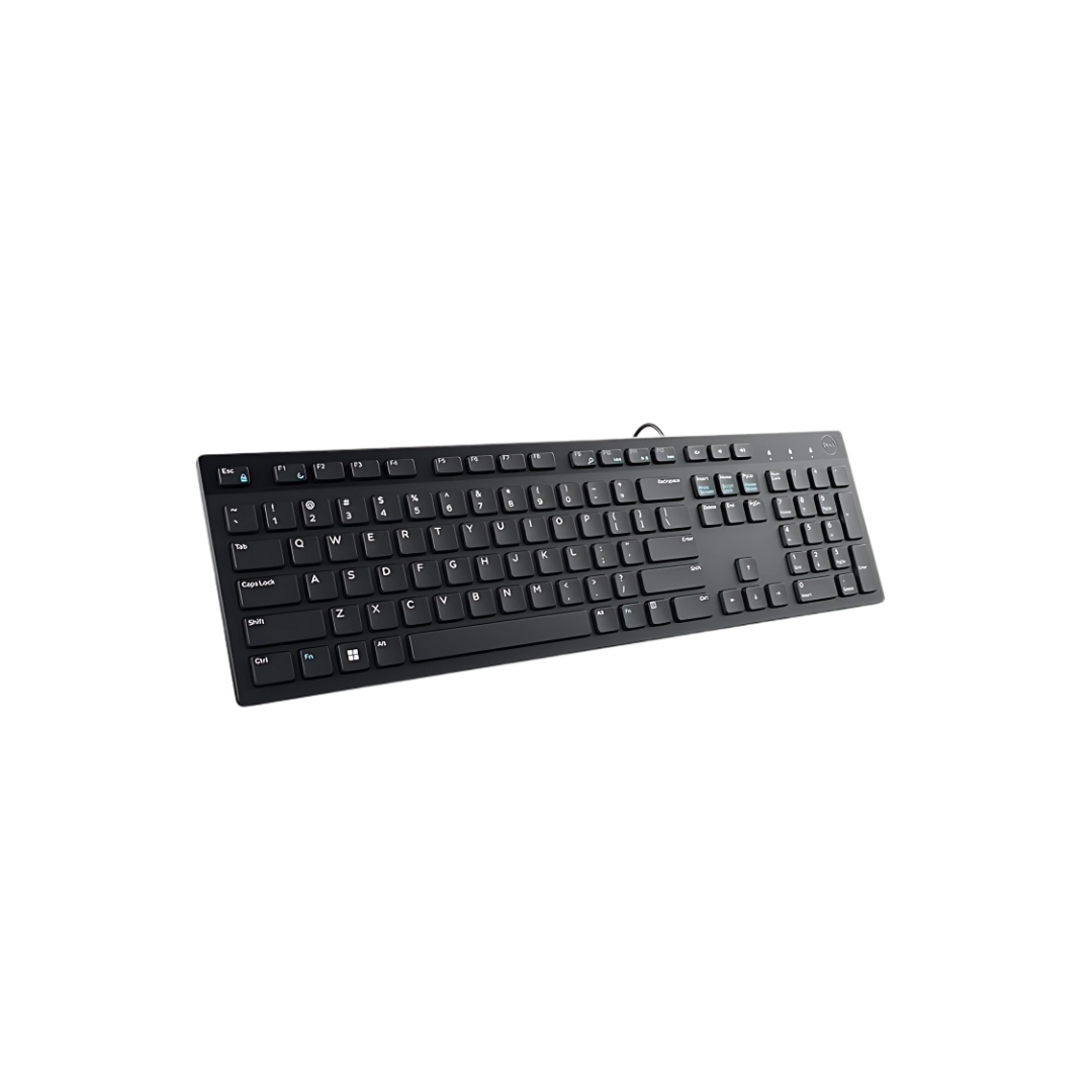Dell Wired Multimedia Keyboard - KB216 - Full-Size USB Keyboard, Chiclet Keys, Spill-Resistant, Multimedia Hot Keys, Black