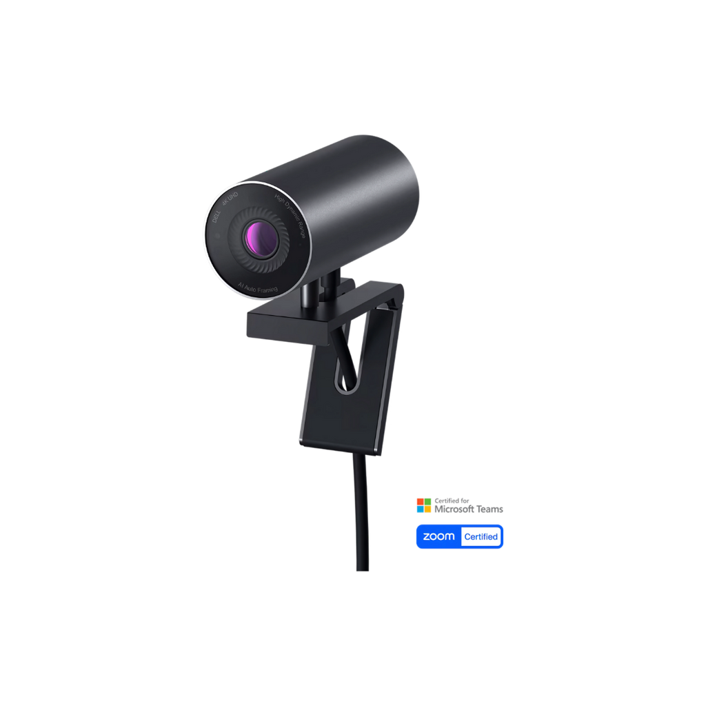 Dell UltraSharp Webcam - WB7022 - 4K UHD, Sony STARVIS CMOS Sensor, AI Auto-Framing, USB-C,Black